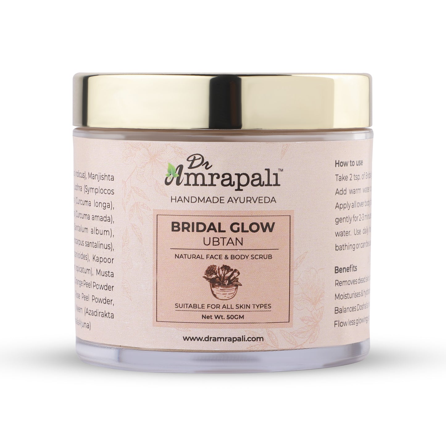 Bridal Glow Ubtan – Natural Face & Body Scrub By Dr. Amrapali | Handmade Ayurveda