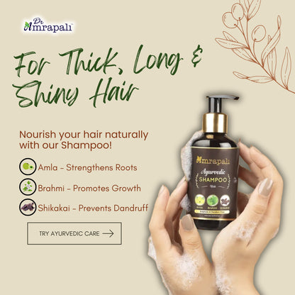 Dr. Amrapali Herbal Hair Shampoo – Amla, Brahmi & Shikakai (200 ml)