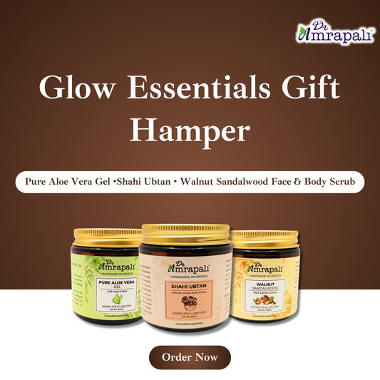 Glow Essentials Gift Hamper (Aloe Vera Gel • Herbal Scrub • Ubtan)